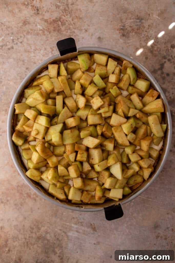 layered ingredients in a pan
