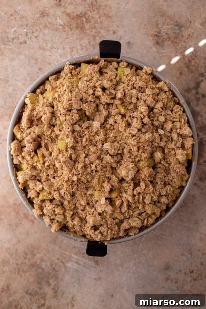 layered ingredients in a pan