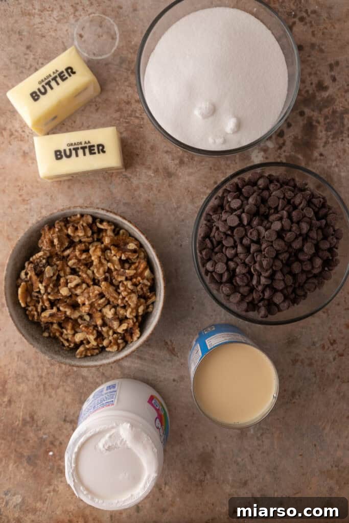 see's candy fudge recipe ingredients laid out, highlighting their freshness and quality