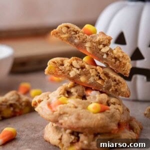 candy corn cookies recipe side shot