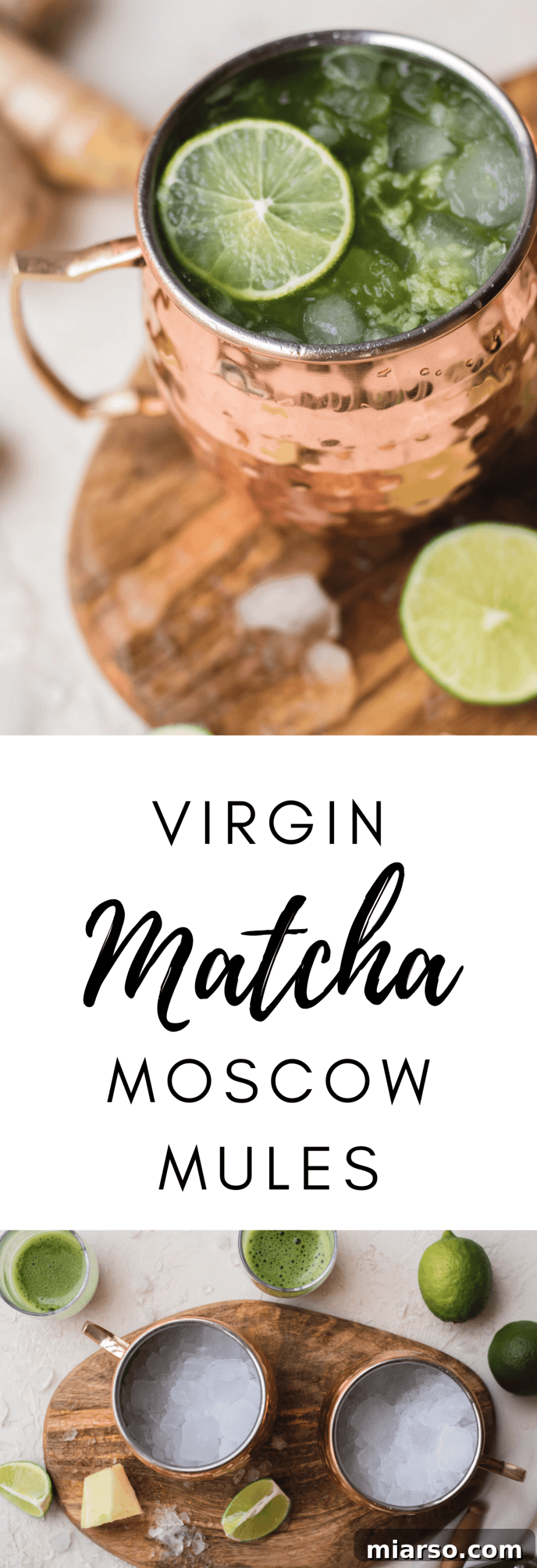 Virgin Matcha Moscow Mules - Pinterest Pin Image