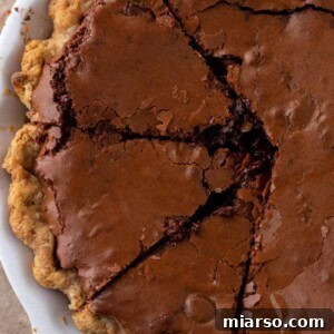 overhead shot of the brownie pie recipe