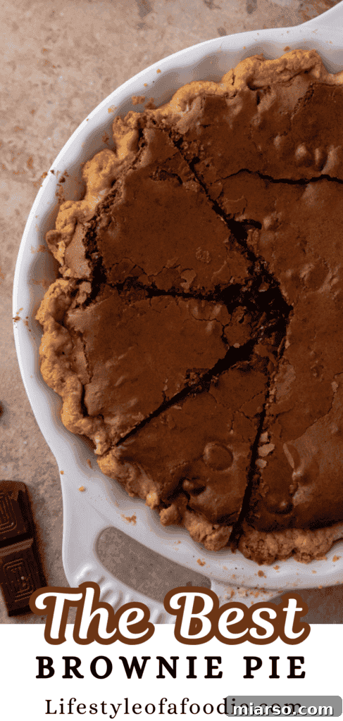 Ultimate Fudgy Brownie Pie 16 brownie pie recipe pinterest pin