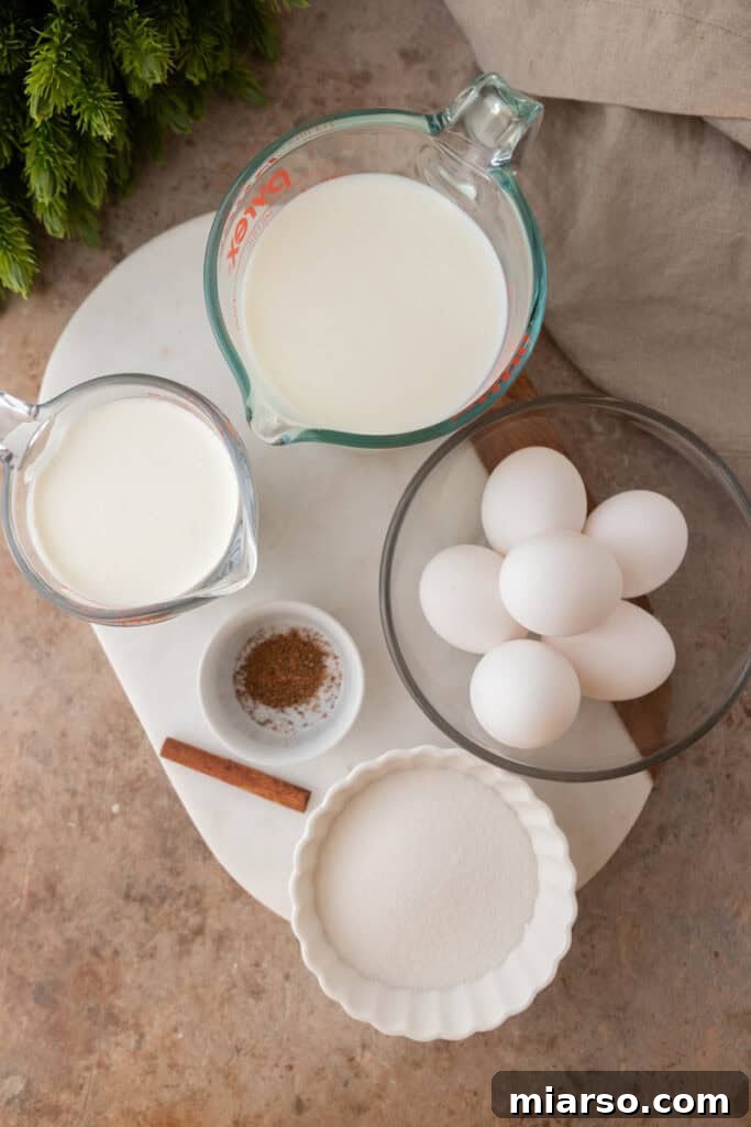 Craft Your Own Creamy Holiday Eggnog 3 homemade eggnog recipe ingredients