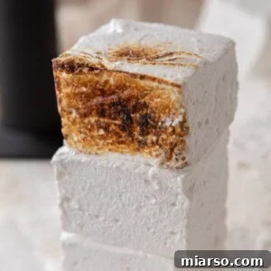 homemade marshmallows stacked on top of each other