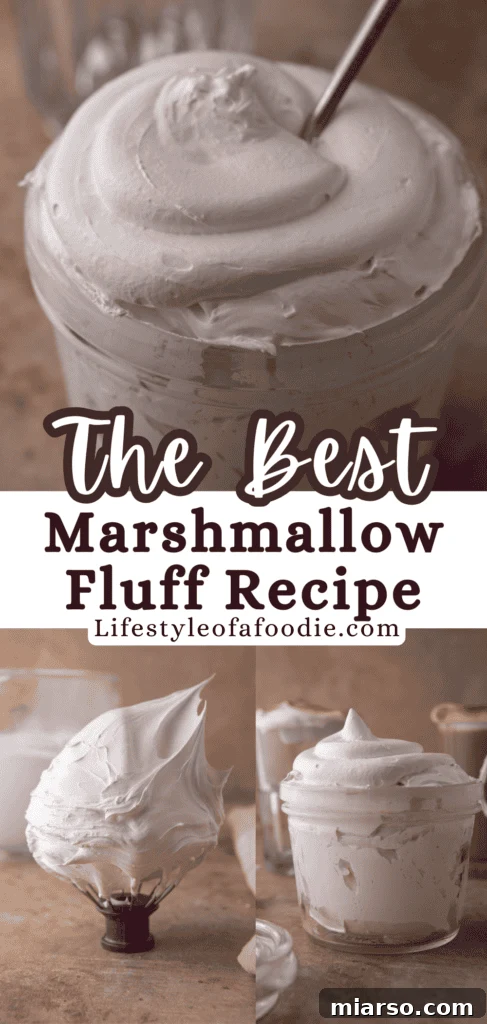 homemade marshmallow fluff recipe pinterest pin