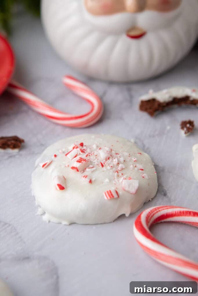 Irresistible Peppermint Bark Cookies 14 A festive platter of peppermint bark cookies, ready for serving.