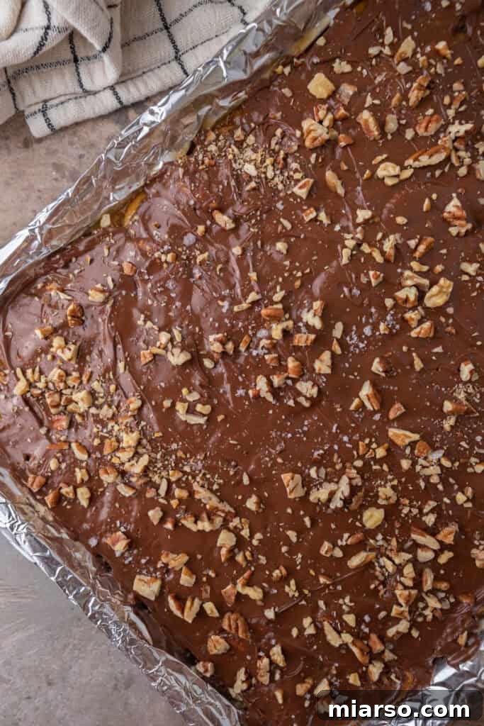 Sweet & Salty Holiday Ritz Toffee Bark 10 butterscotch and chocolate spread on top of crackers