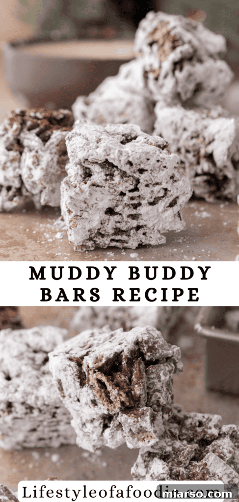 Irresistible Muddy Buddy Bars 17 muddy buddy bars recipe pinterest pin