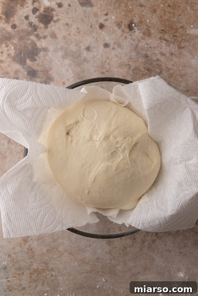 dough ball in a bowl