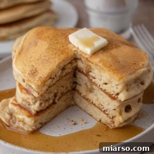 Sourdough discard Pancakes recipe beauty shot