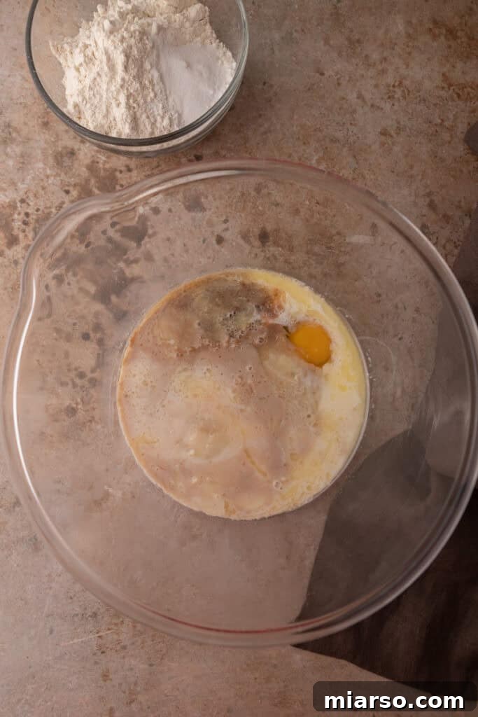 Dry ingredients in a bowl before mixing