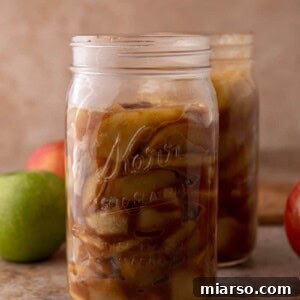 Effortless Apple Filling for Delicious Desserts 14 a jar full of the finished product from the how to make apple filling recipe