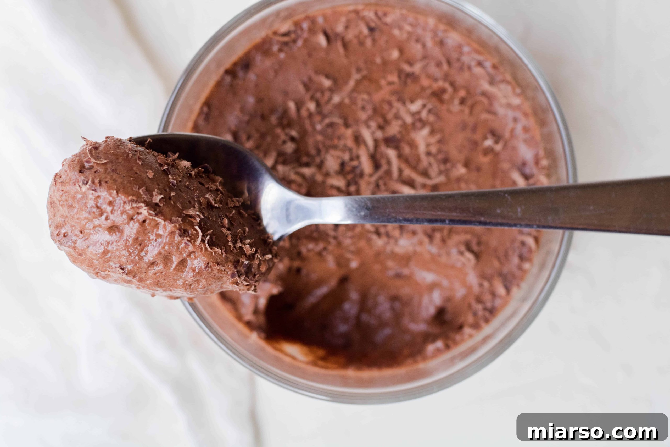 Vegan chocolate mousse with aquafaba