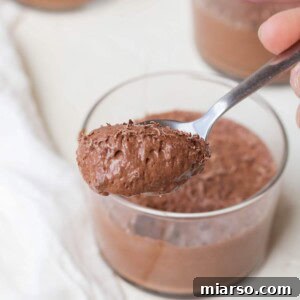 vegan chocolate mousse with aquafaba