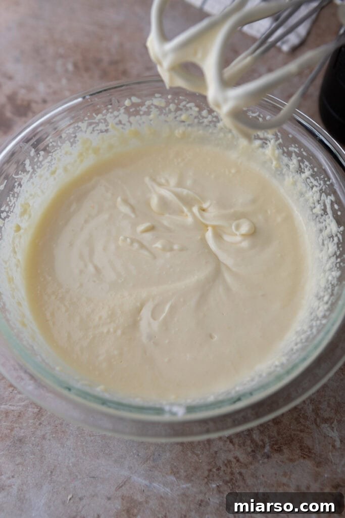 Fully mixed, smooth cake release mixture in a bowl.