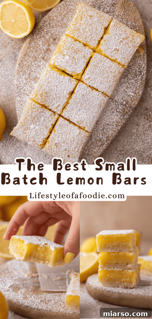 small batch lemon bars