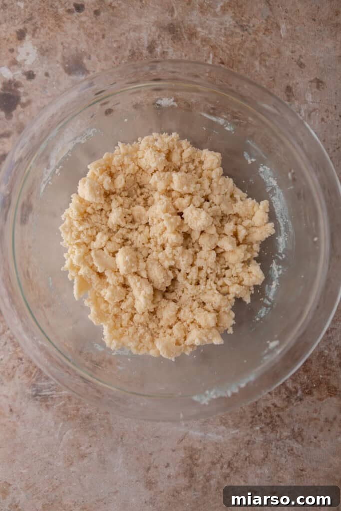 mixed crust ingredients in a bowl
