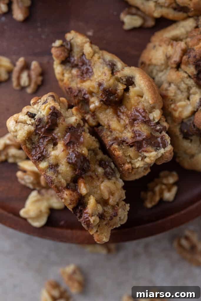 Warm levain cookies