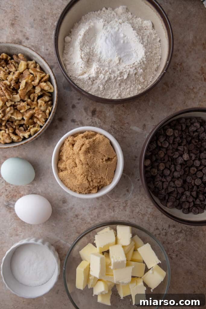 Levain Bakery Walnut Chocolate Chip Cookies Copycat Recipe ingredients