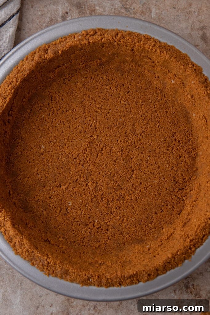 The Secret to a Perfect Biscoff Pie Crust 2 Biscoff pie Crust Recipe overhead shot