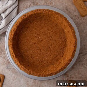 The Secret to a Perfect Biscoff Pie Crust 13 Biscoff pie Crust Recipe overhead shot