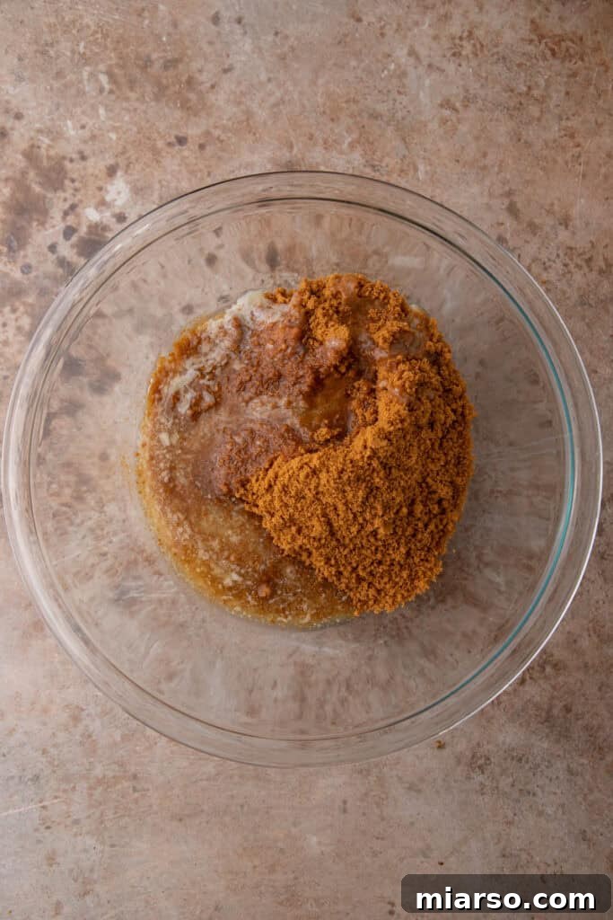 The Secret to a Perfect Biscoff Pie Crust 6 ingredients in a bowl