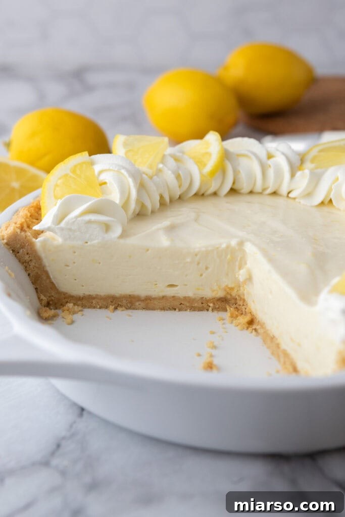 Zesty No Bake Lemon Pie Perfection 11 no bake lemon pie overhead shot