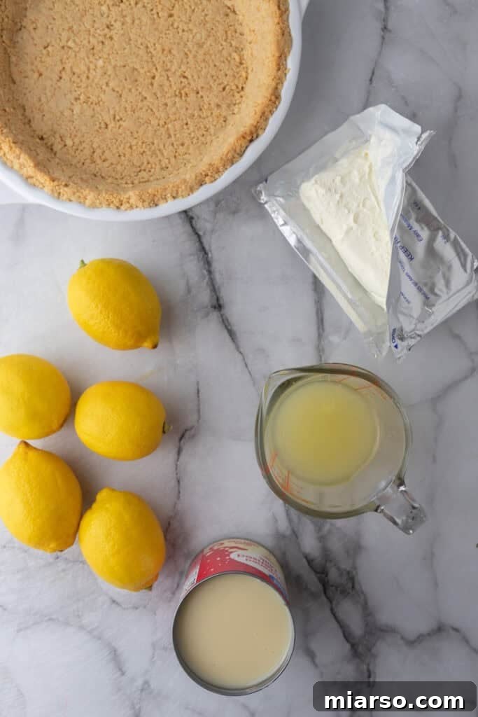 Zesty No Bake Lemon Pie Perfection 3 no bake lemon pie recipe ingredients