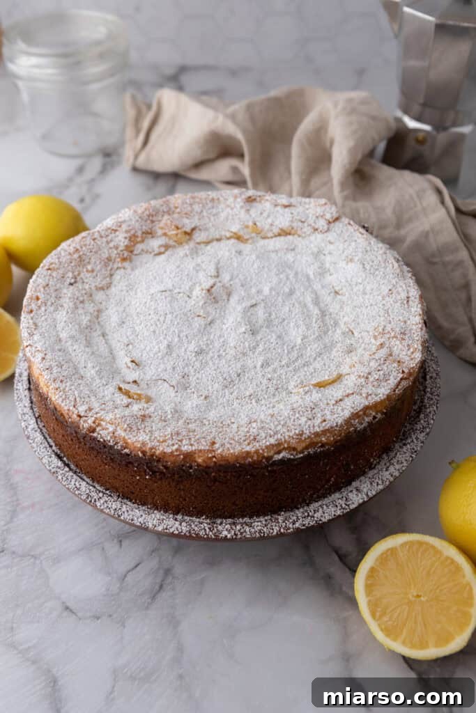 gooey butter lemon cake recipe overhead view