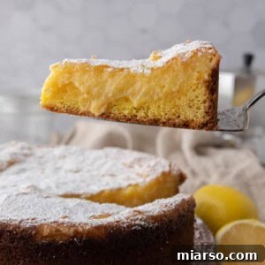 gooey butter lemon cake recipe slice in the air