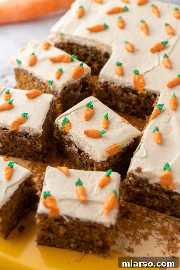 overhead of the Carrot Cake Sheet Cake