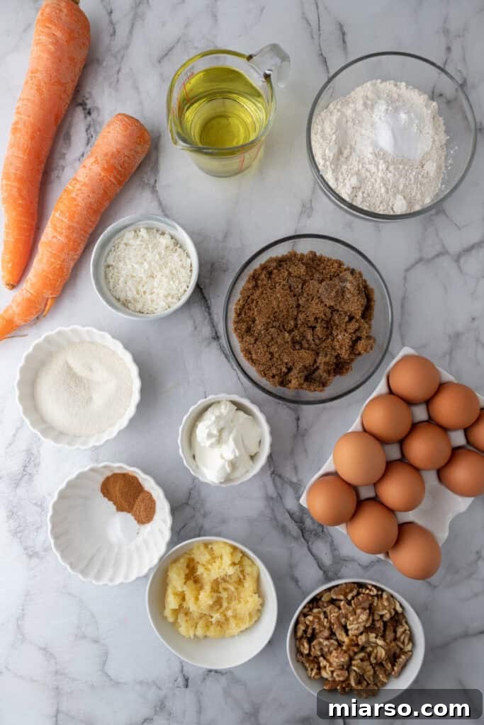 Carrot Cake Sheet Cake recipe ingredients