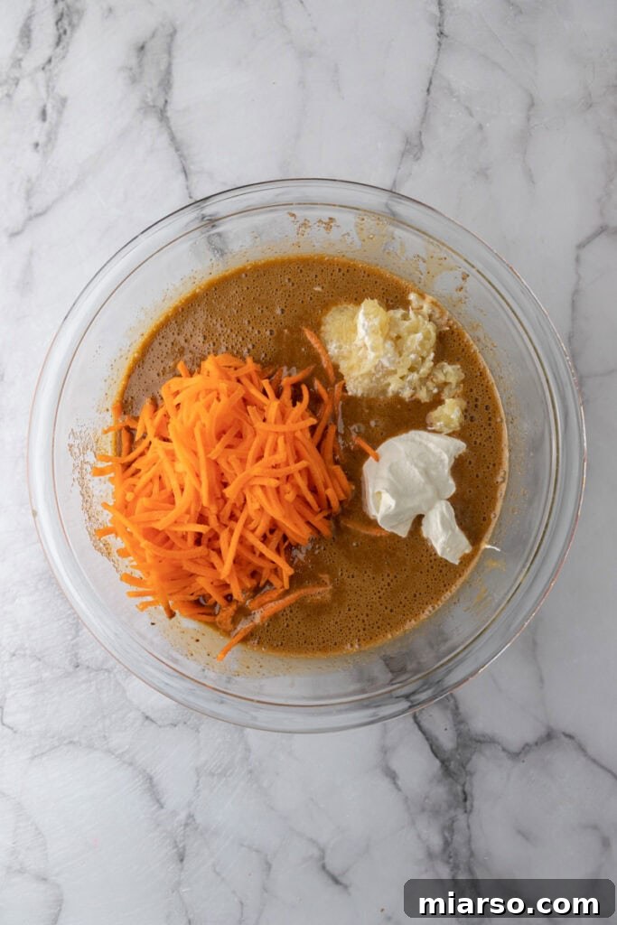 unmixed ingredients in a bowl