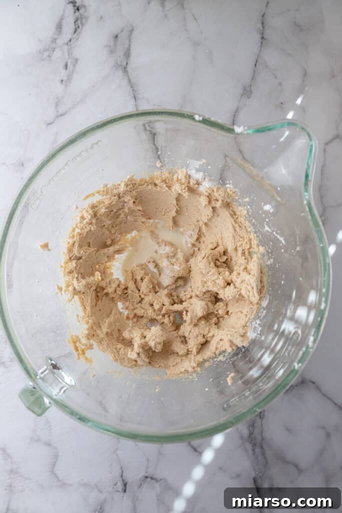 Irresistible Brown Butter Frosting 7 unwhipped ingredients in a bowl