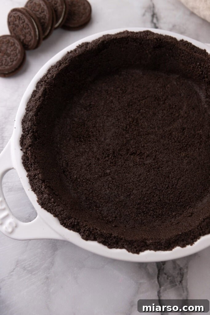 Unlock the Best Oreo Pie Crust Recipe 12 Oreo Pie Crust Recipe overhead shot