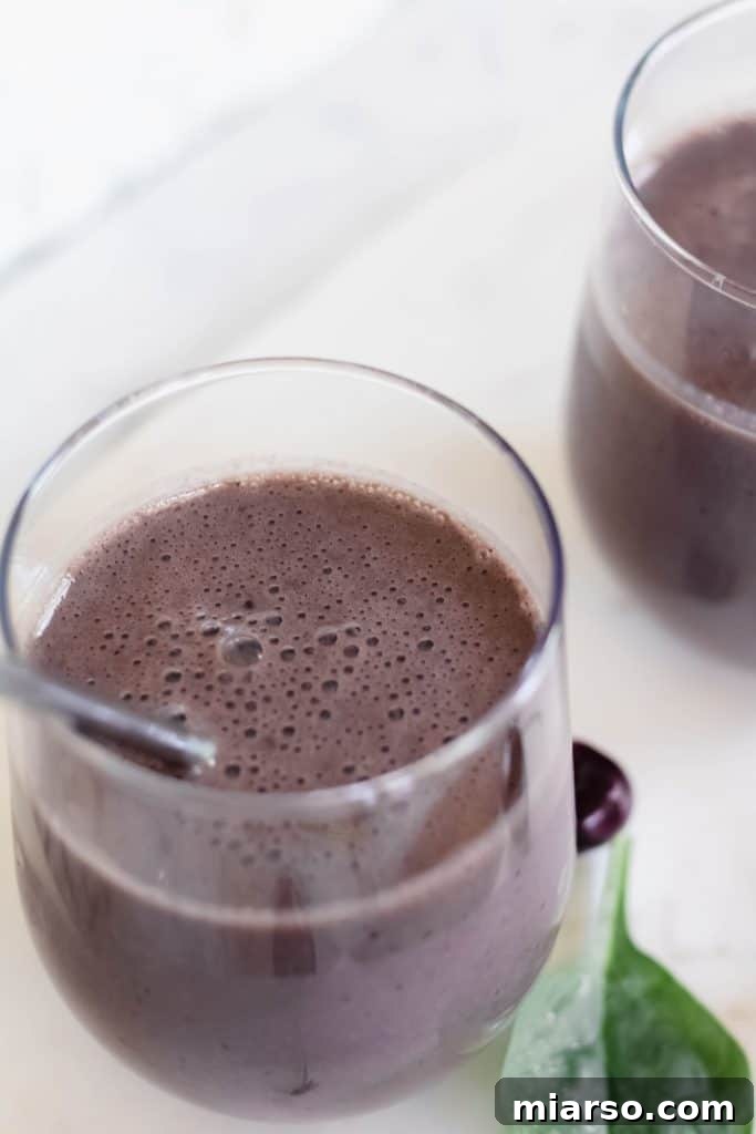 Vegan chocolate protein smoothie