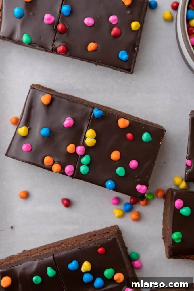 Cosmic Brownies recipe overhead
