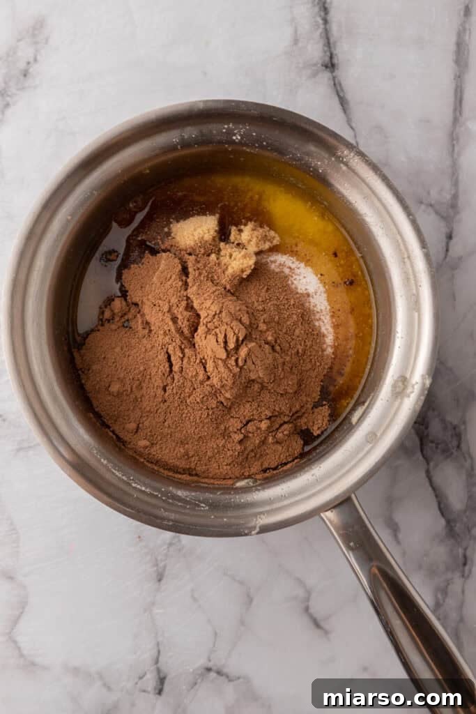 butter and sugar in a pot