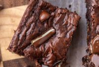 Ultra Fudgy Crinkled Andes Mint Brownies