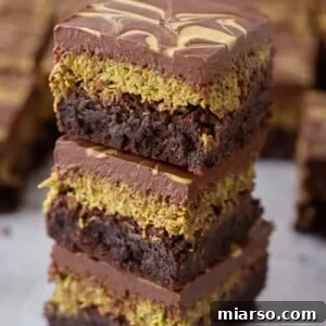 Dubai Chocolate Brownies Recipe stacked on top of each other
